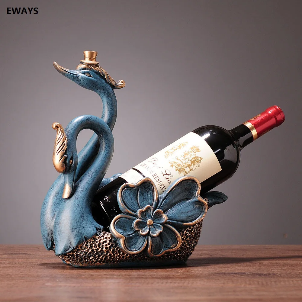 

Swan Wine Rack Ornaments Wine Cabinet Decoration Living Room Display Housewarming Gifts TV Cabinet Decorations