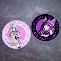 anime cat girl car window stickers fuel tank cap sticker car stickers notebook reflective stickers motorcycle decoration cute
