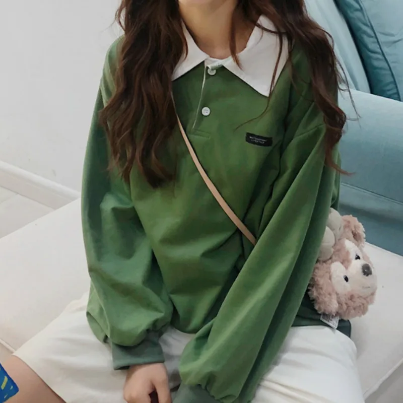 Женские толстовки с принтом свободные пуловеры длинным рукавом свитшоты в