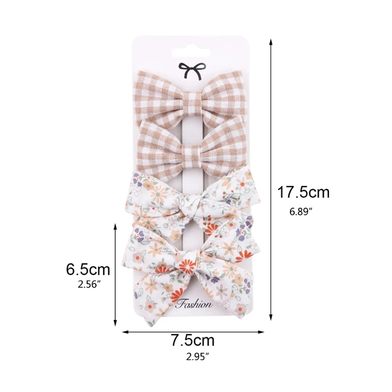 

4 Pcs/Set Girls Cute Bowknot Hairpins Children Sweet Barrettes Hair Clips Fashion Kids Headwear Hair Accessories G2AE