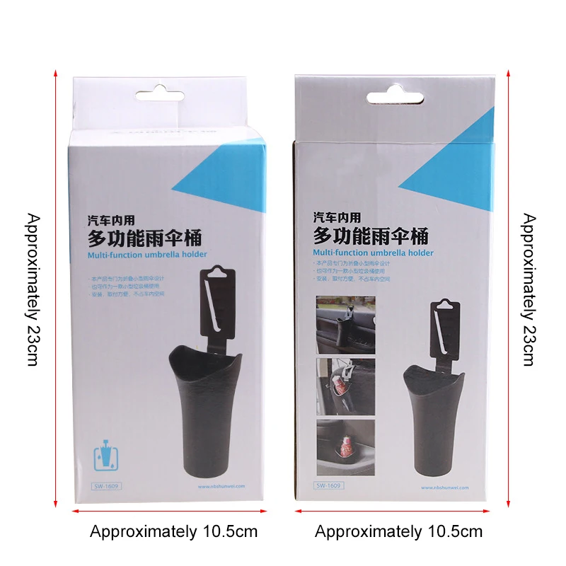 QHCP Multifunctional Car Umbrella Storage Box Case Barrel Holder Organizer Shelves Cups With Hook For Gathering Trash Can Bottle |