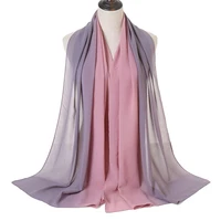 ladies hijab scarf gradient dual color plain weave shawl malay indonesia travel all seasons universal 180x70cm