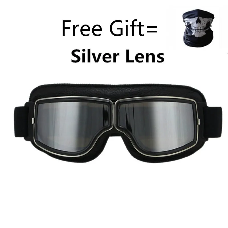 Лидер продаж винтажные мотоциклетные кожаные очки Cruiser складные черного цвета с 5