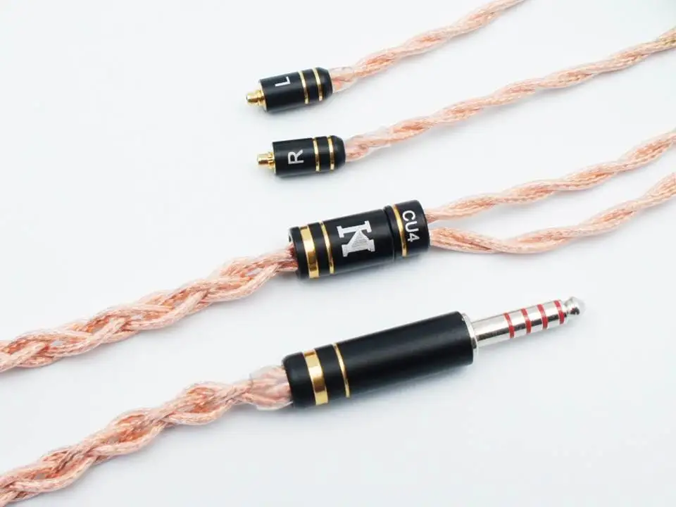 Однокристальный медный Hi-Fi аудиофил IEM кабель is Audio CU4 4 Share 115 ядер высокой чистоты |
