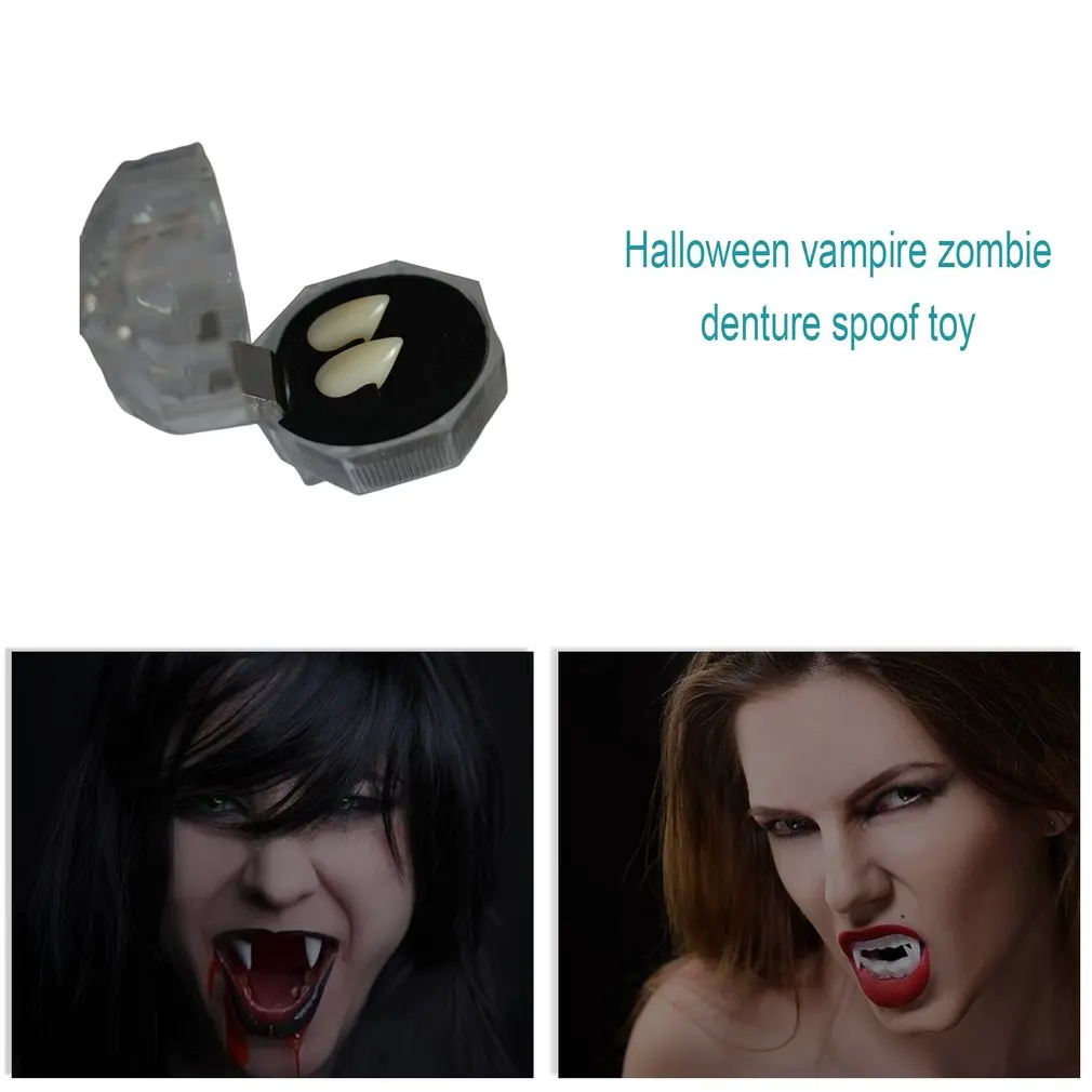 2 шт. Косплей Хэллоуин зубные протезы зомби вампир зубы Призрак Дьявол клыки
