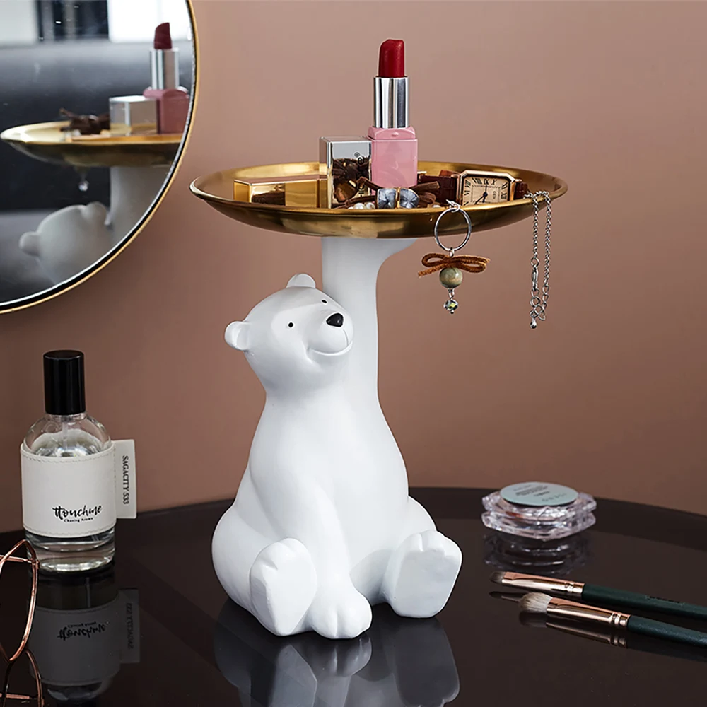 

Home Decor Bear Sculpture Decoration Trays Home Decor Accessories Modern Living Room Decoration Christmas Decorations Gifts