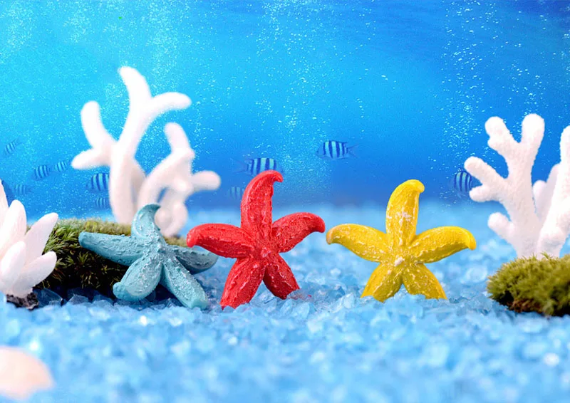 Harz Simulation Mini Korallen Micro Landschaft Aquarium Seestern Decorartions Aquarium Dekor Ornamente Pflanzen Zubehör – Detail 8