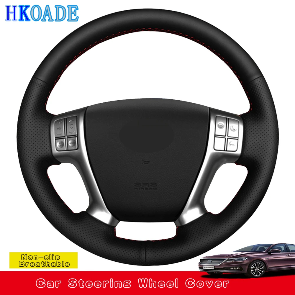 

DIY Hand-stitched Black Artificial Leather Car Steering Wheel Cover For Hyundai Veracruz 2007-2012 IX55 2007-2012 Vera Cruz