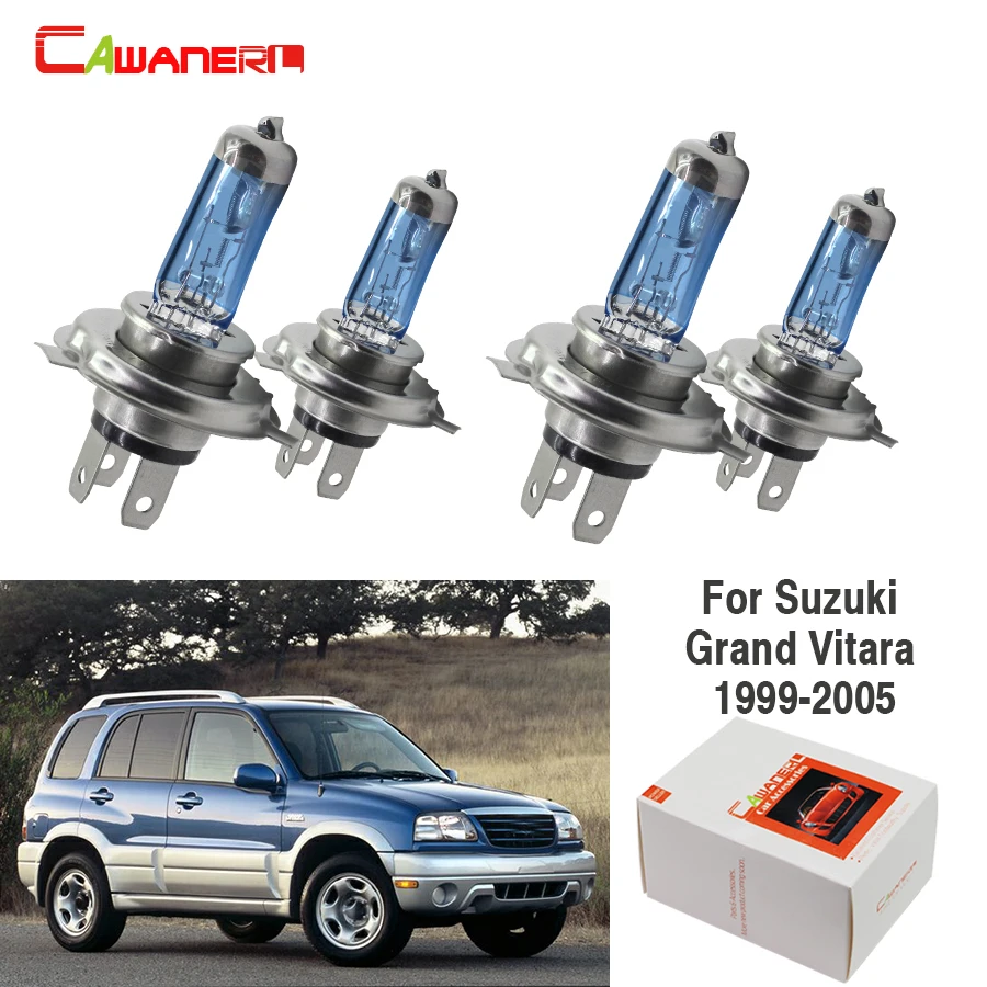 Cawanerl H4 100W галогенные лампы света галогенная лампа 4300 К с теплым белым светом 12V