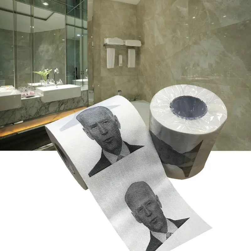 Туалетная бумага с узором Джо биден рулон новинка подарок бумажное полотенце для