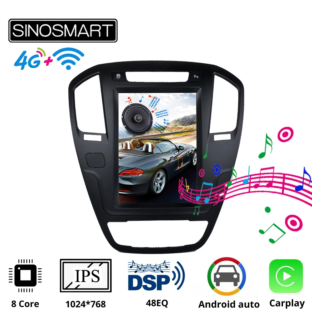 Sinosmart Tesla стиль вертикальный IPS экран Автомобильный GPS Радио навигационный плеер