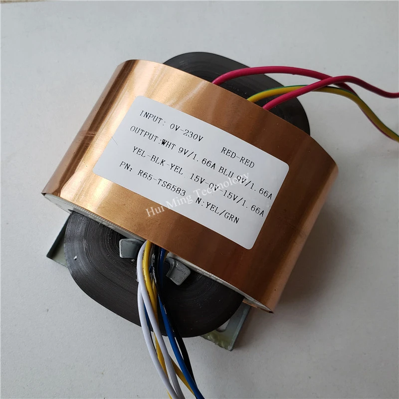 15V 0 1.66A 9V R сердечника трансформатора R65 80VA пользовательские Трансформатор 230V с