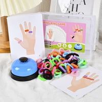 new montessori color cognition matching puzzle finger rings toy for children parent child interactive table game gift for kids