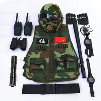 green military vest swat cosplay clothes kids game clothing special troops set military equipment boys birthday gift