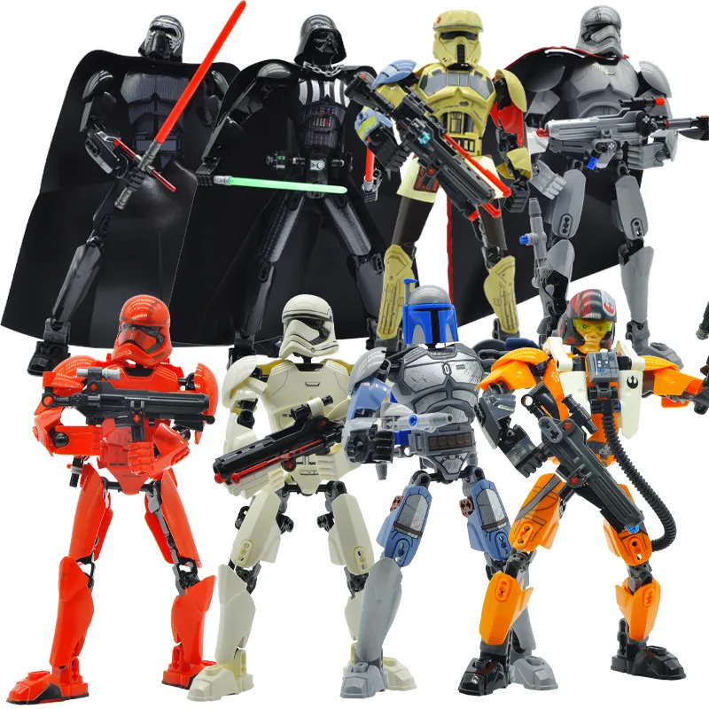 

Star Wars Action Figure Toy Darth Vader Black Warrior Clone Soldie Marvel Movie Building Blocks Action Assembly Jedi Knight Sith