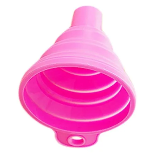

Mini Silicone Gel Foldable Collapsible Style Funnel Hopper Kitchen Tool (pink)