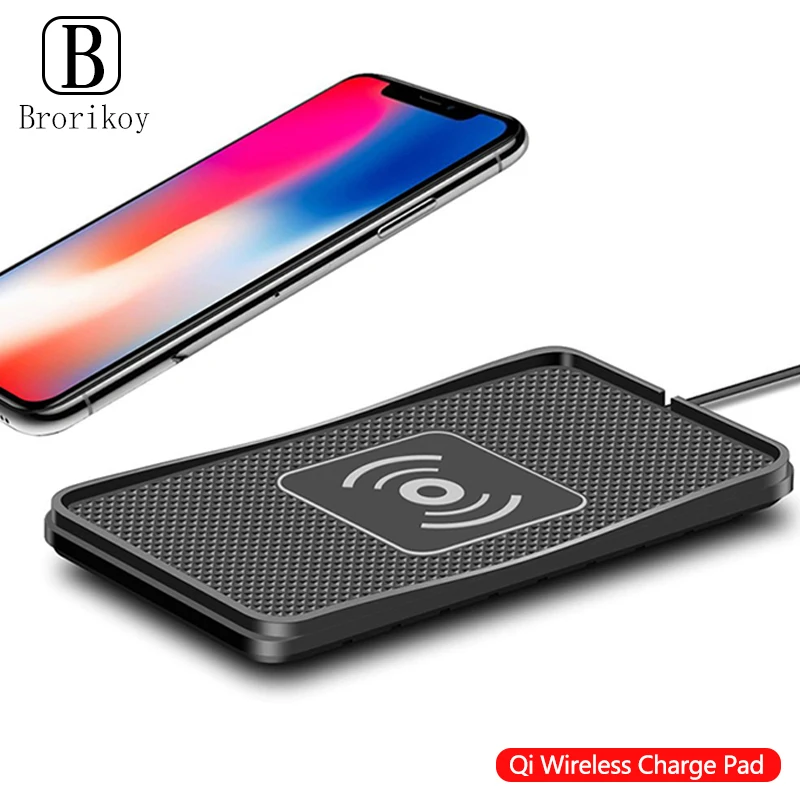10w qi wireless car phone charger fast charging pad mat for iphone11pro xr max samsung s9 xiaomi huawei smartphone charger free global shipping