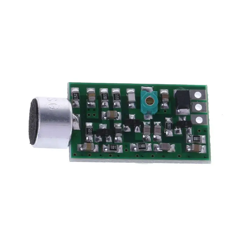 

Transmitter Module 88MHZ-108MHZ 0.7-9V Mini Bug Wiretap Dictagraph Interceptor MIC V4.0 Core Board Mini