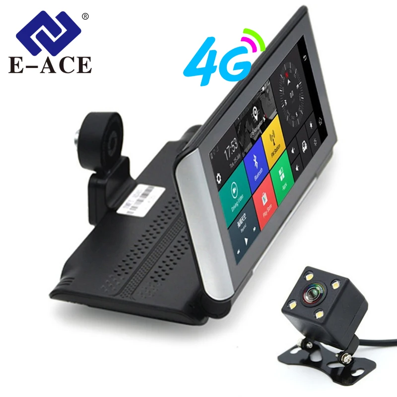 E ACE Автомобильный видеорегистратор gps Android 5 1 4G навигационный трекер 7