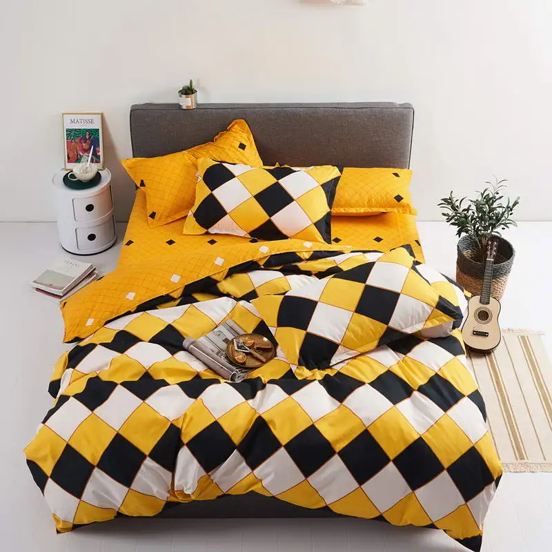 

New bed linen Bedding Set black Cow Curve Duvet Cover Flat Sheet Pillowcase Quilt Cover Bed Set Full Queen King 4pcs bed set