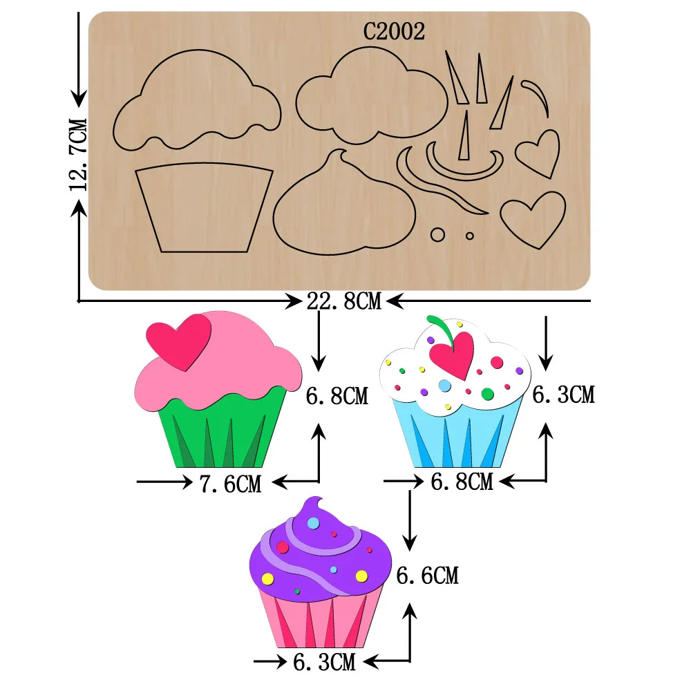Новый деревянный пресс формы для скрапбукинга мороженого C2002|dies scrapbooking|die cut diesdies