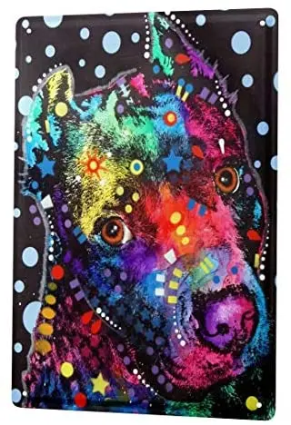 Tin Sign Decor Plaques Dog Pitbull