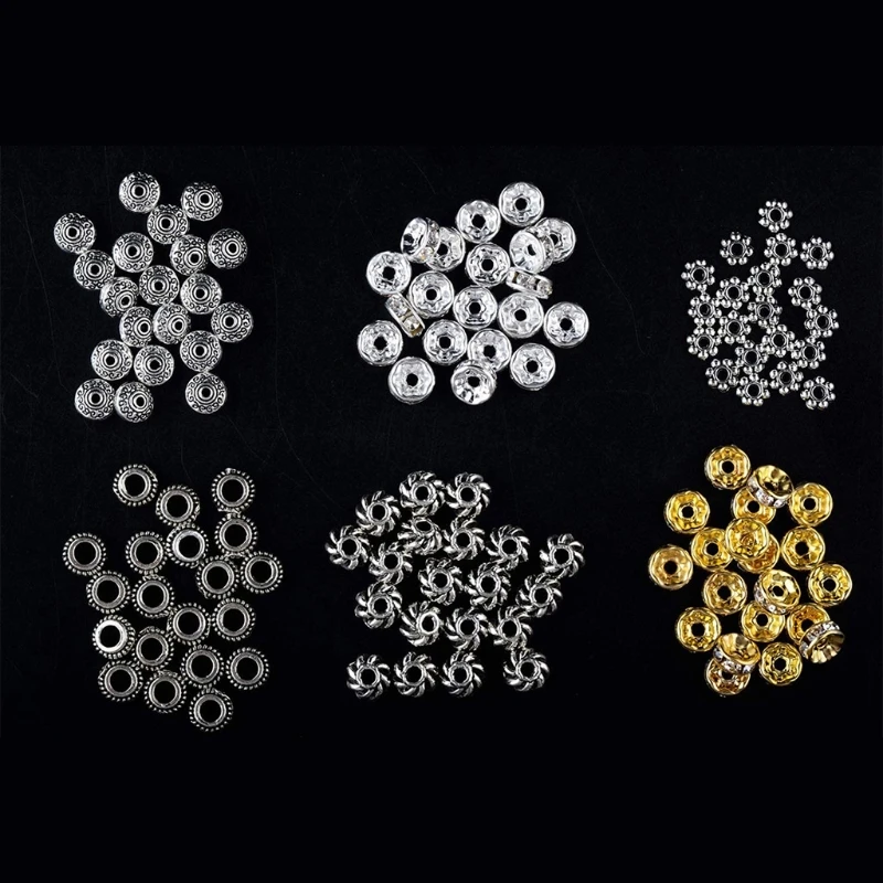 

Gem Bead Box Set 240Round Loose Stones Natural Amethyst Lava Jewelry Making Tool