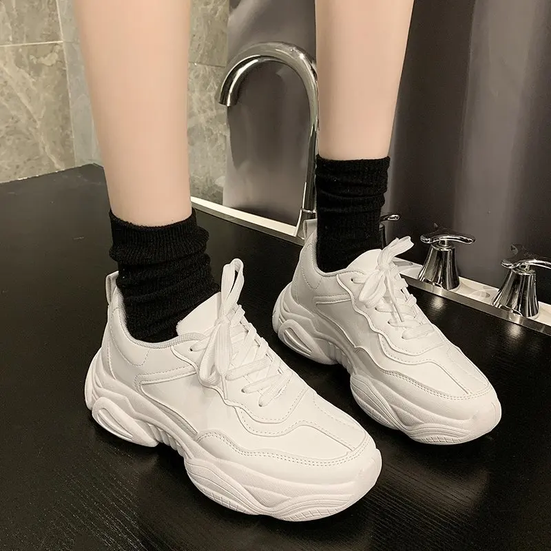 

Comfortable soft platform sneakers 2021 Vrouwen Chunky Sneakers Vulcaniseer Schoenen Dames Running Casual Sport Schoenen Tennis