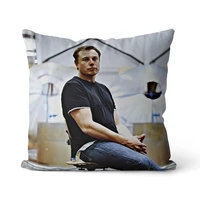 elon musk velvet cotton canvas square pillow cover cushion cover used for sofa living room office party car