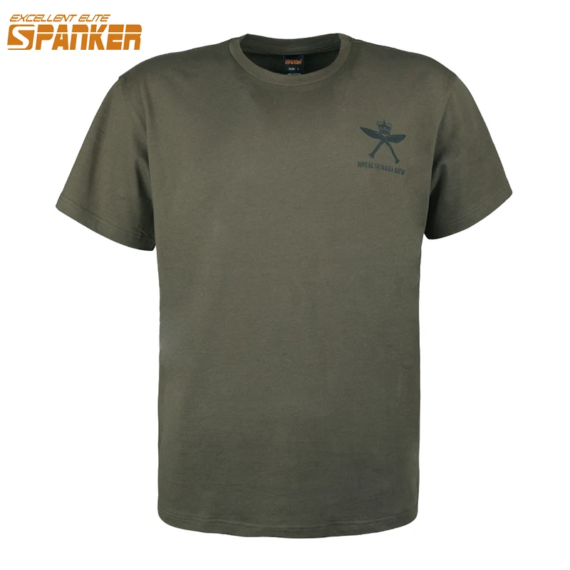 

EXCELLENT ELITE SPANKER Men's Summer Sports Short Sleeved Tactical Style T-shirt Cotton United Kingdom Army RGR UK T-Shirt