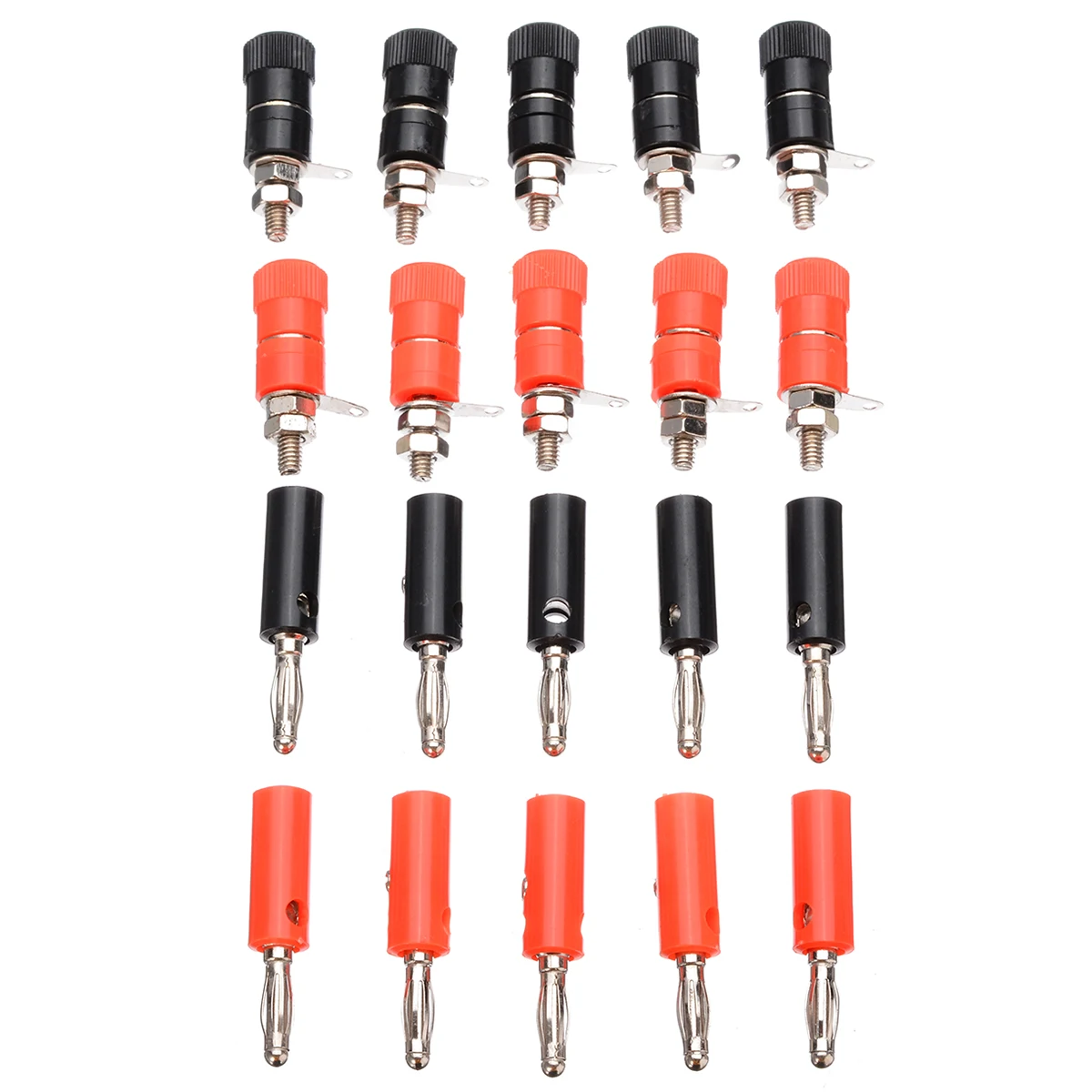 Новые железные разъемы ABS 10 шт. 4 мм красный черный разъем типа банан подходит для