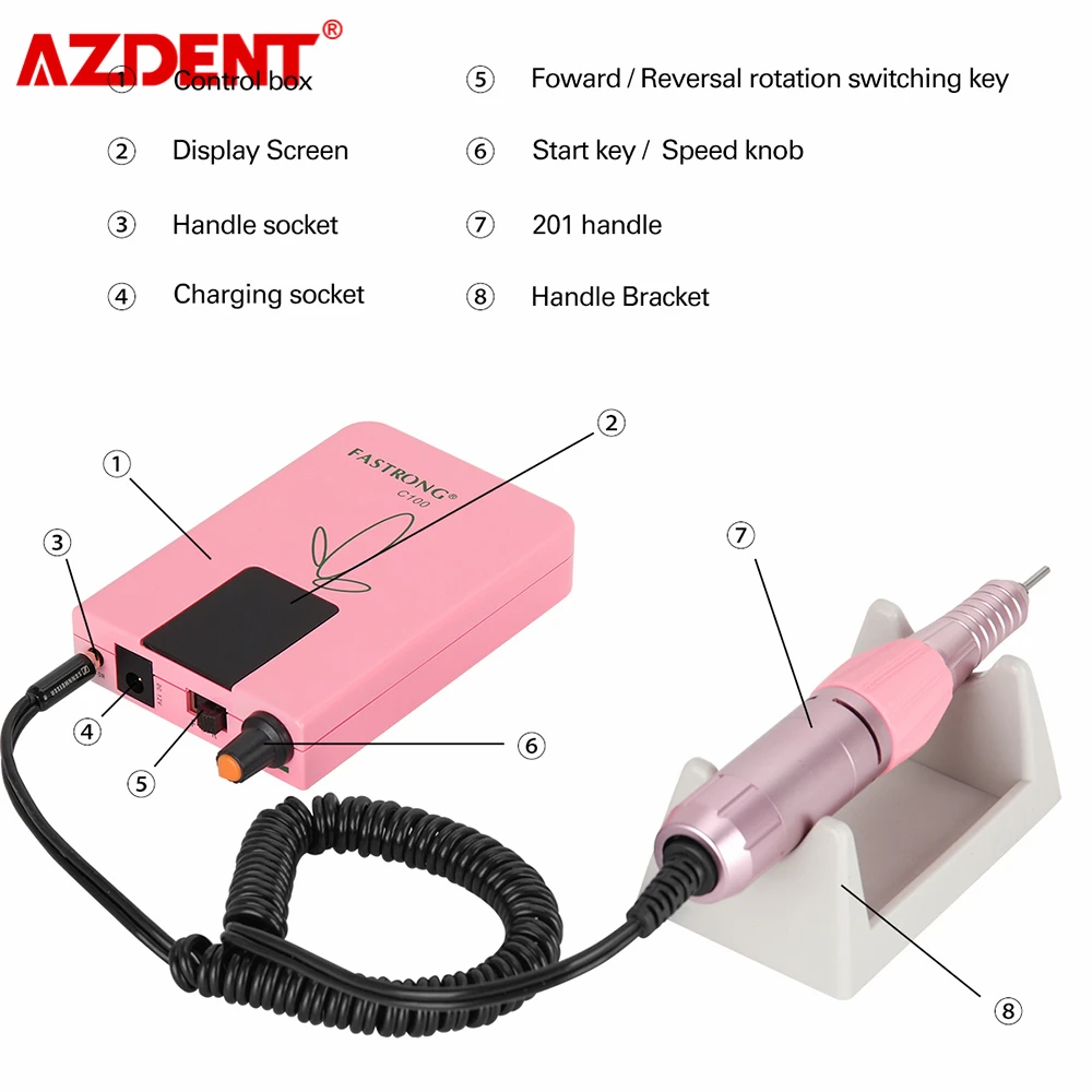30 Вт стоматологическое лабораторное мини переносной полировщик микромотор