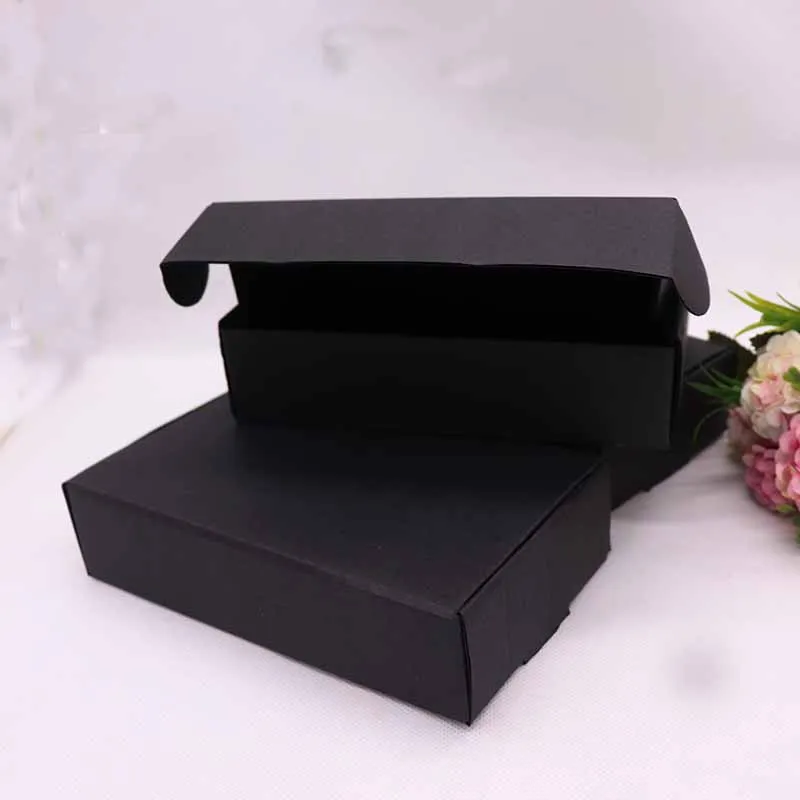 2019 1 шт. коробка из гофрированной бумаги DIY18.5x11x4.5cm черного цвета для свадебных