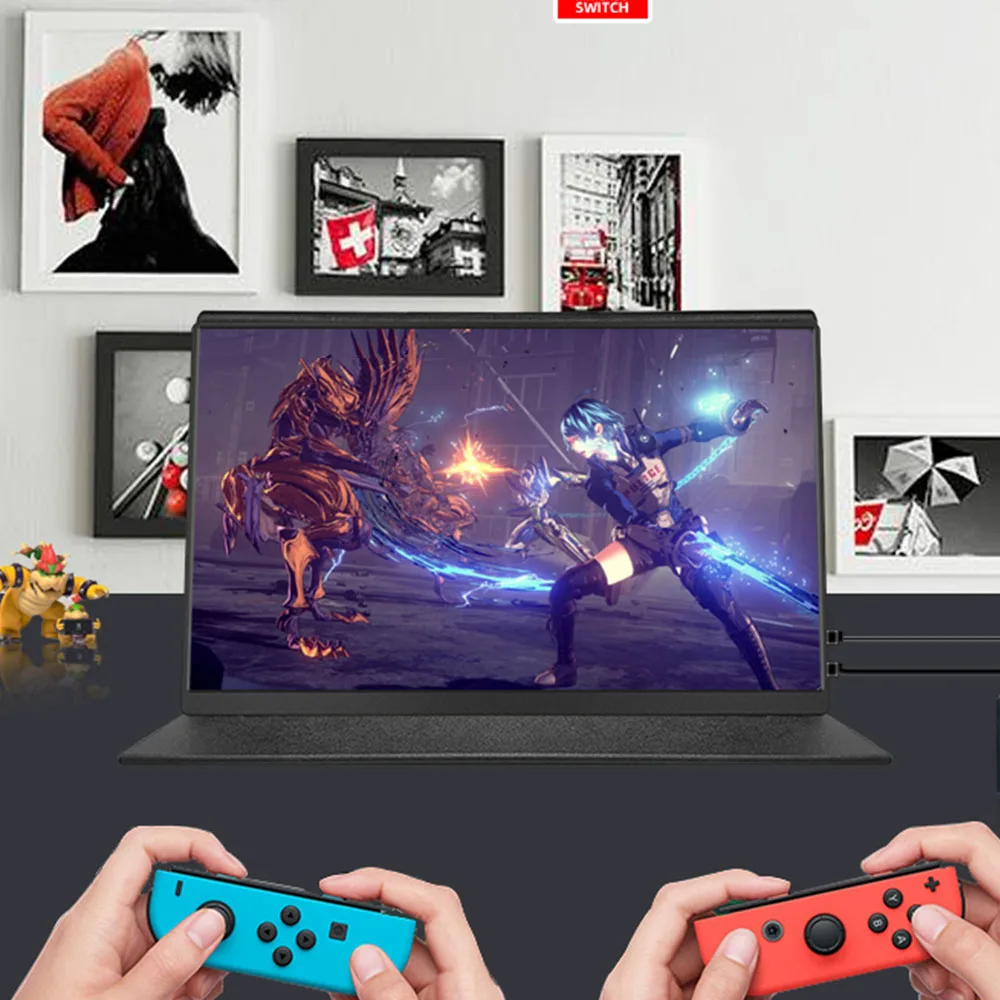 Игровой монитор с тонкой рамкой 15 6 дюйма 4k HDR для PS4 XBOX Switch 800 ГГц светильник легкий
