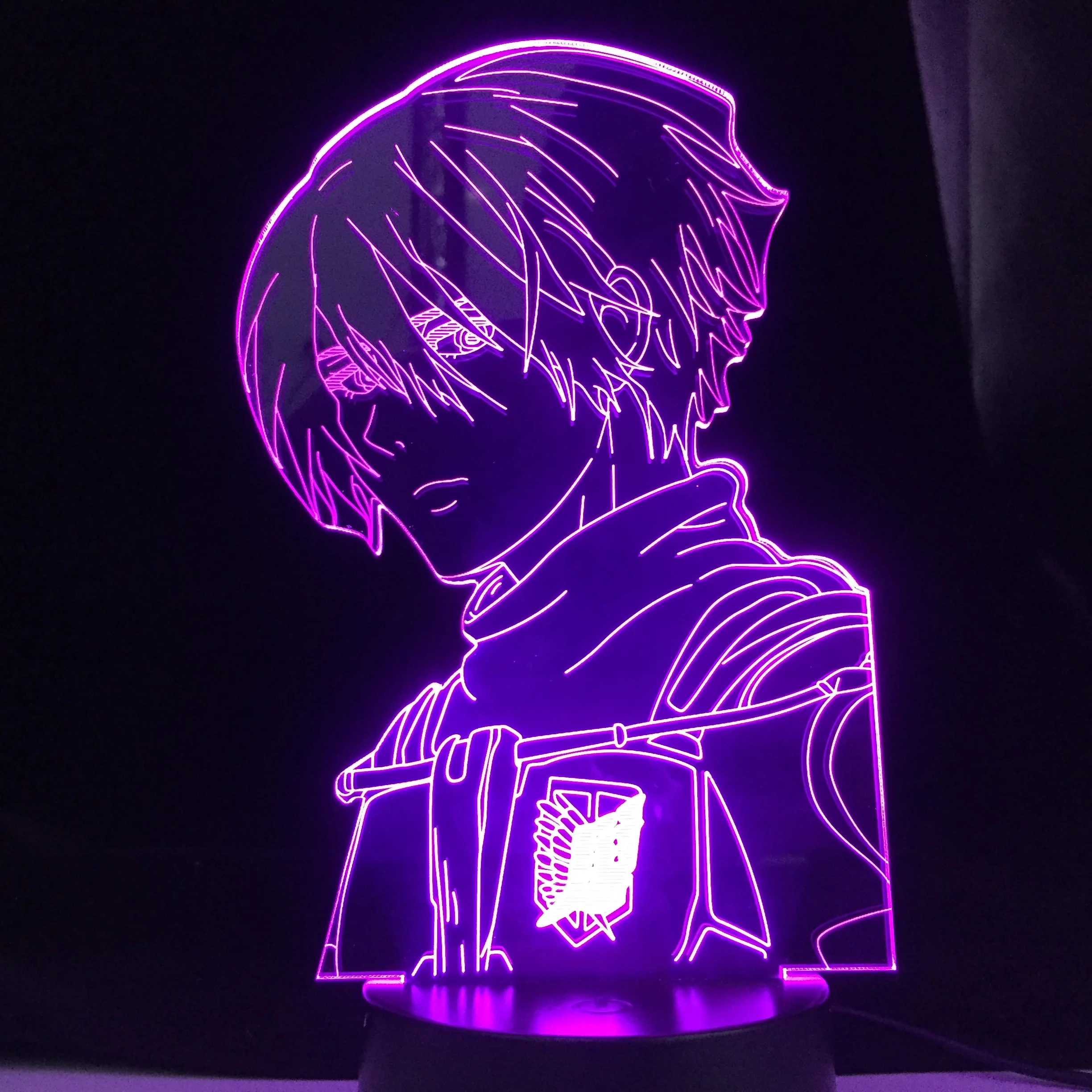 

Shingeki No Kyojin 3d Light Anime Lamp Mikasa Ackerman Attack on Titan 4 Figure for Bedroom Decor Night Light Kids Birthday Gift