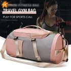 Женская Вместительная дорожная сумка, женская сумка для йоги, спортивная сумка, многофункциональная дорожная сумка для выходных, с принтом логотипа и названием