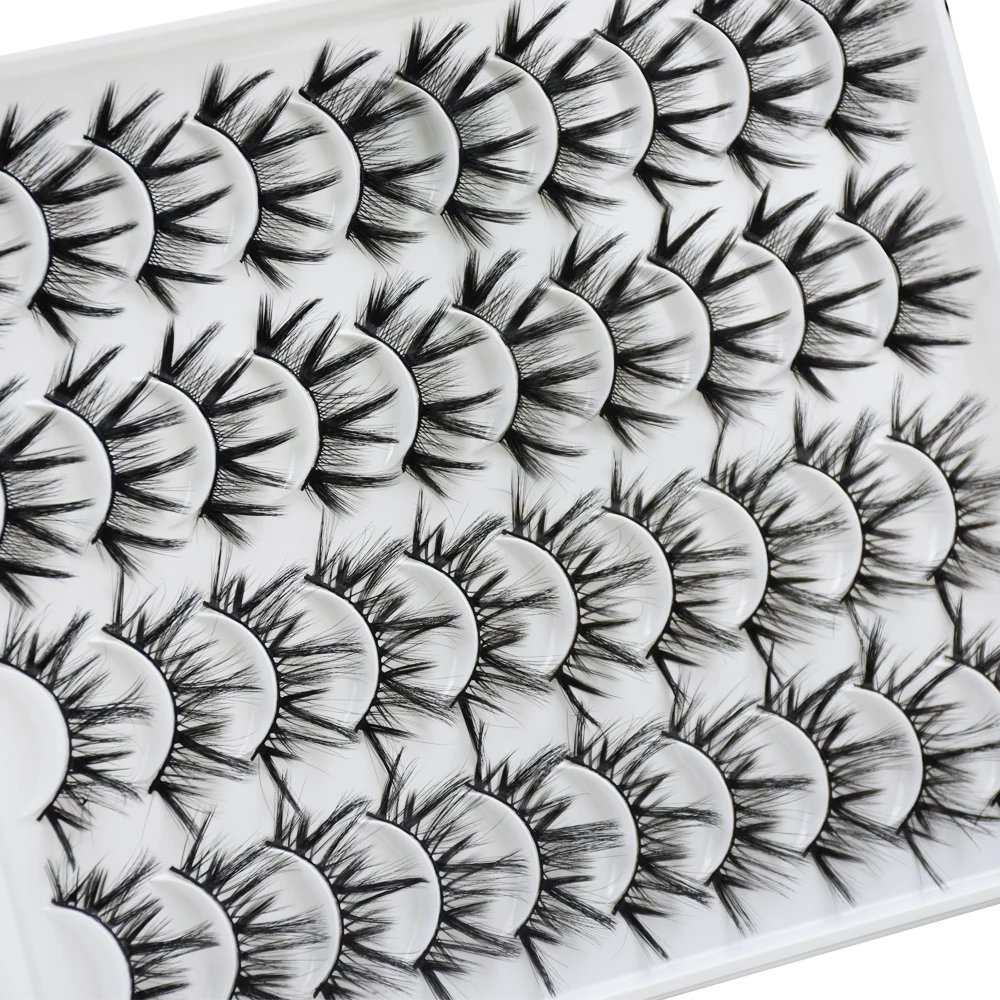 

High Quality 20 Pairs 3D Mink Hair False Dramatic Eyelashes Natural/Thick Long Eye Lashes Wispy Makeup Beauty Extension Tools