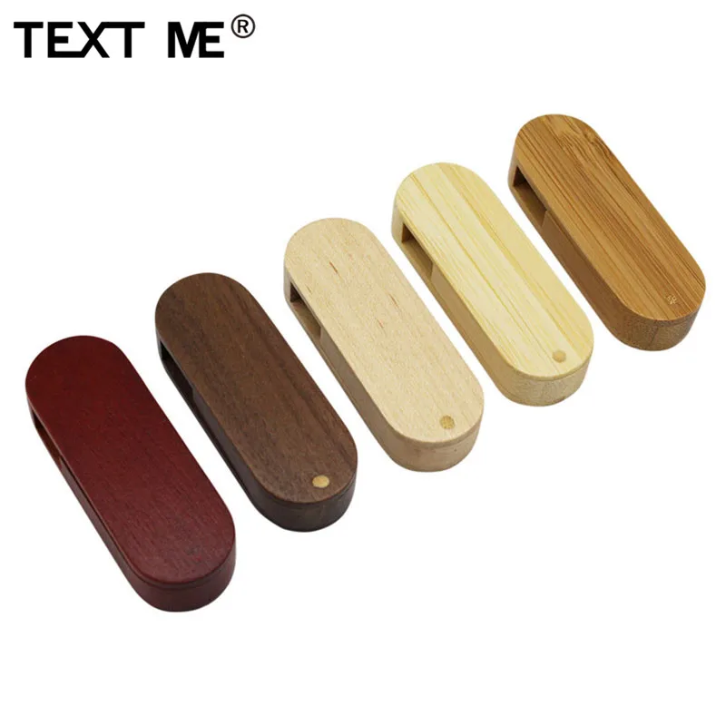 Usb флеш-накопитель TEXT ME с деревянным логотипом из бамбукового ореха 4 ГБ 8 16 32 64 usb 2 0