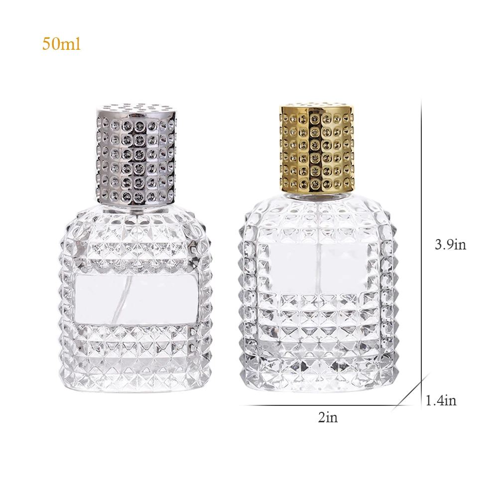 2 шт. прозрачный Заправляемый стеклянный спрей парфюмерный распылитель для