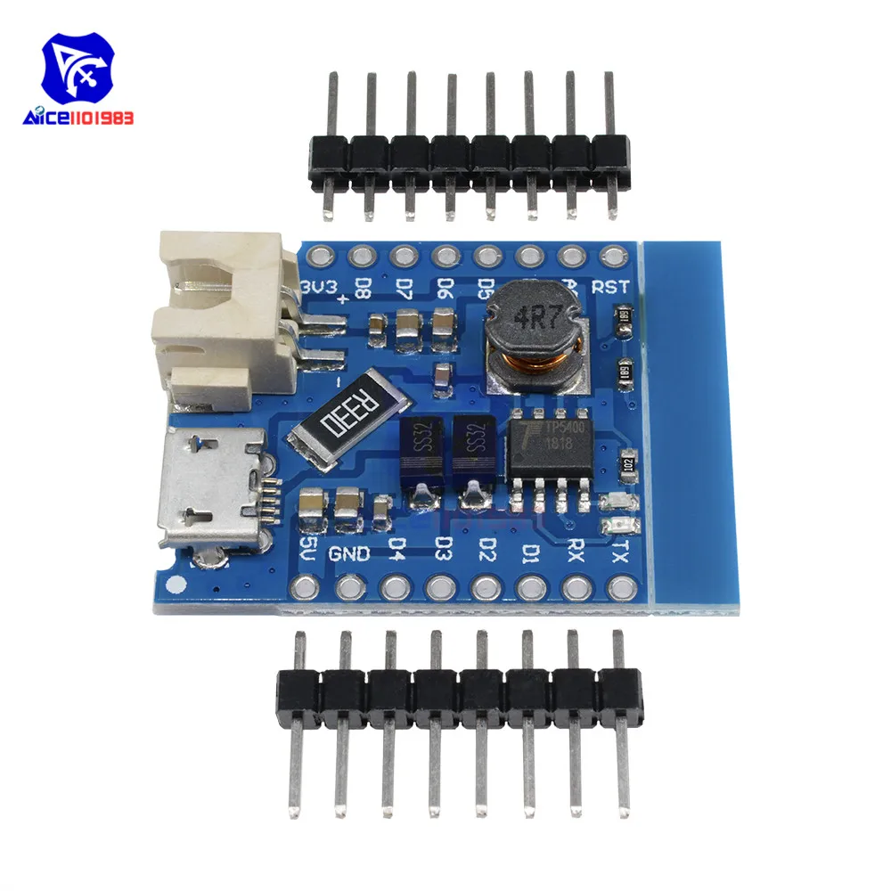 Diymore WeMos D1 Мини литиевая батарея зарядная плата для интерфейса Arduino Micro USB с