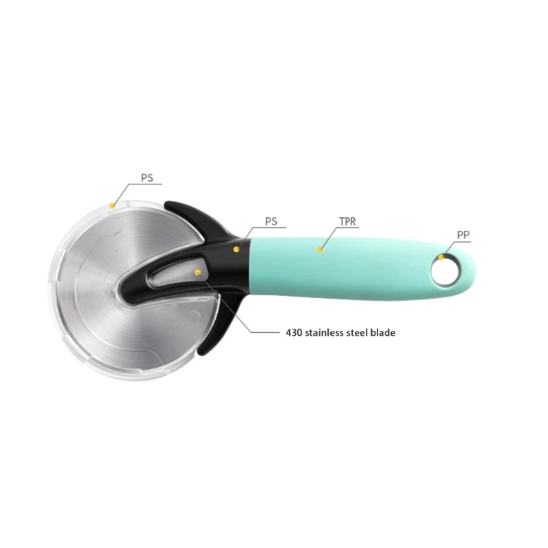 

Round Pizza Cutter Wheel with Protective Cover and Holder Sharp Pizza Blade Stainless Steel Ergonomic Durable Blade