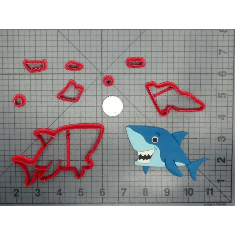 Ocean Animl Shark Silhouette Fondant Cupcake Top Cookie Cutter | Дом и сад