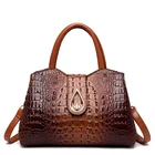 Дизайнерская модная сумка-тоут с крокодиловым узором, роскошная дамская сумочка, вместительная сумка на плечо, женский клатч, ранец, тоут