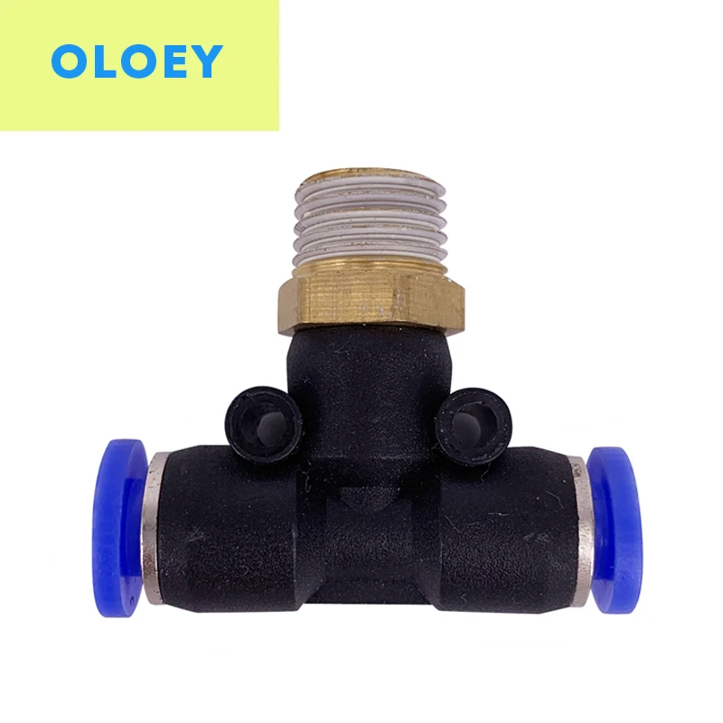 Тройник с наружной резьбой PEB/PB внешний диаметр порта: 4 6 8 10 12 мм резьба 1/8 &quot 1/4&quot