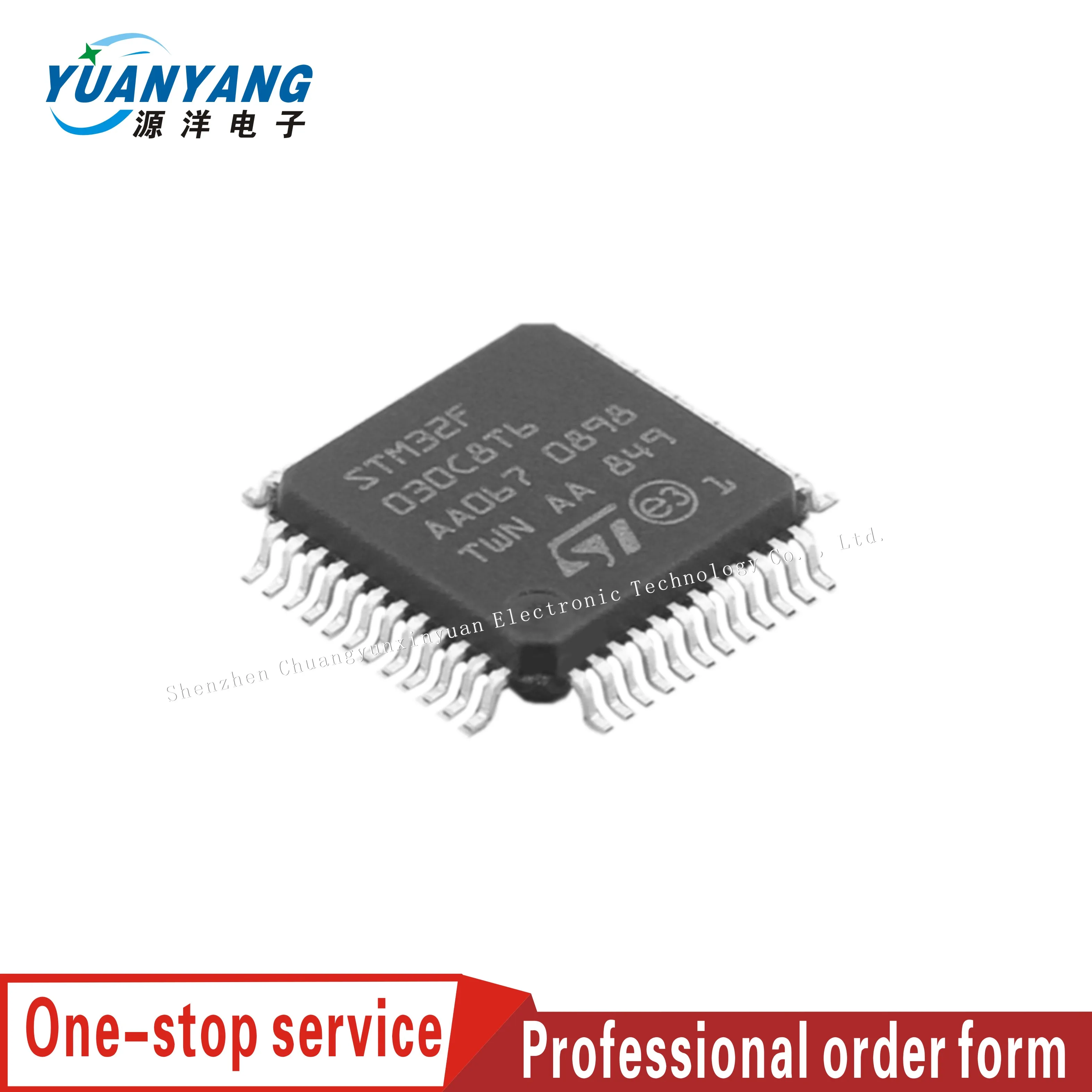 

1PCS/lot Nnew original STM32F030C8T6 STM32F030 32-bit microcontroller 48MHZ LQFP-48 IC chip