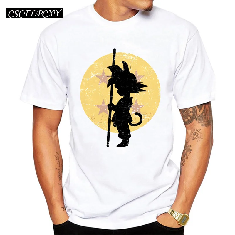 2019 New Dragon Ball Cartoon Print Men Summer T Shirts Brand Super Saiyan Men's Son Goku Short Sleeve Tees XXXL | Мужская одежда