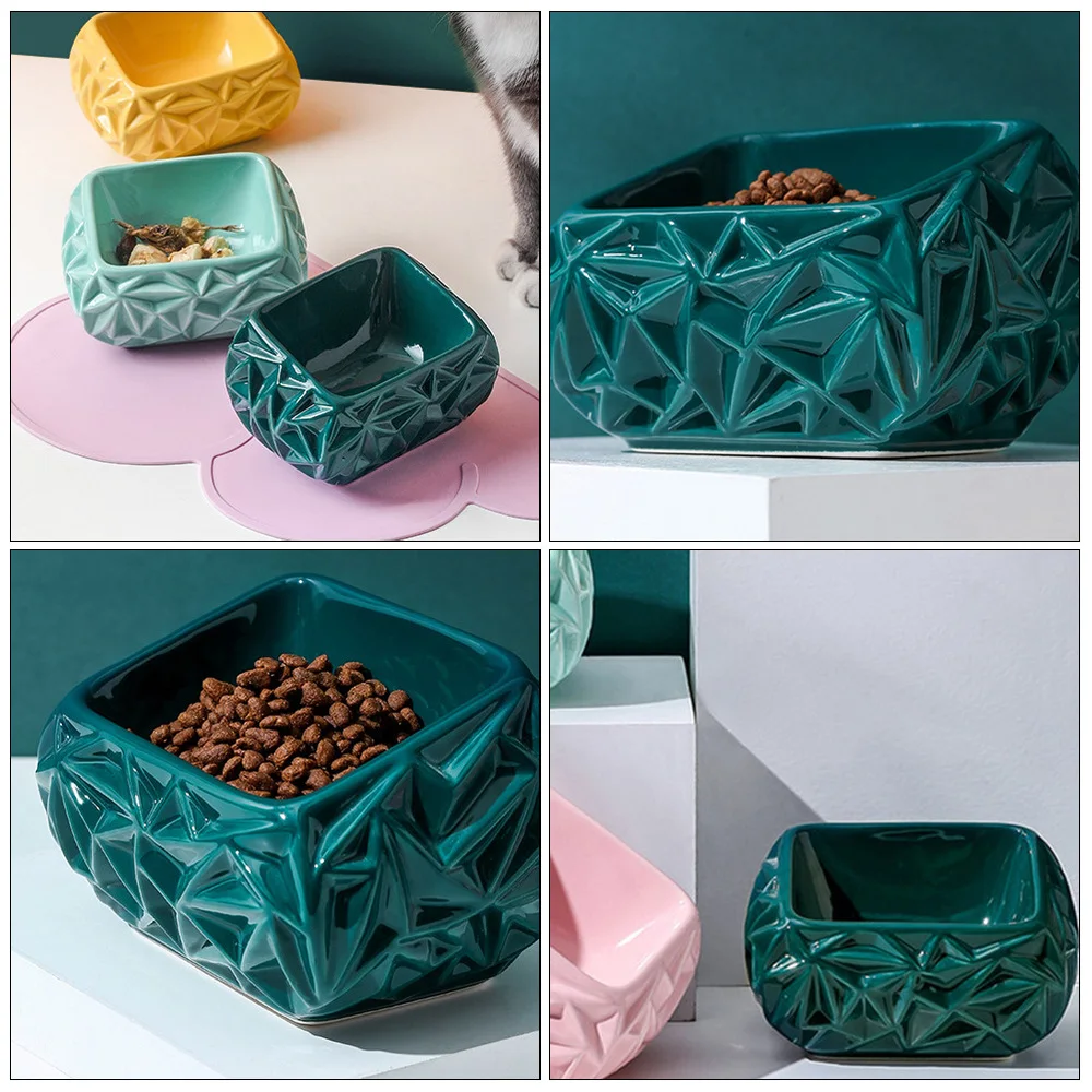 

1pc Dog Cat Ceramic Food Feeding Bowl Creative Durable Pet Feeding Bowl Pet Bowl for Daily Pet Feeding