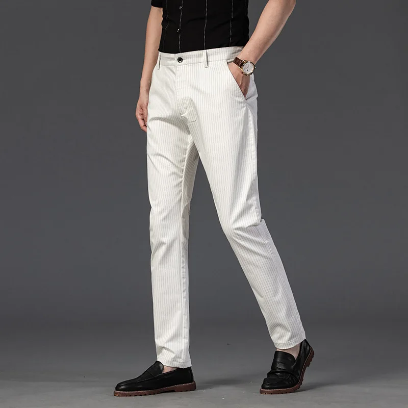 

2021 summer new men's casual pants Korean elastic men's pants youth trousers trend spring and autumn pants men's pants
