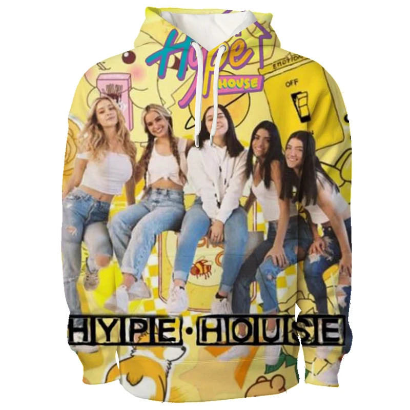 

New Arrival The Hype House Hoodie Women Men Fashion Casual Pullovers Harajuku 3D Print Sweatshirt The Hype House Hip Hop Hoodie