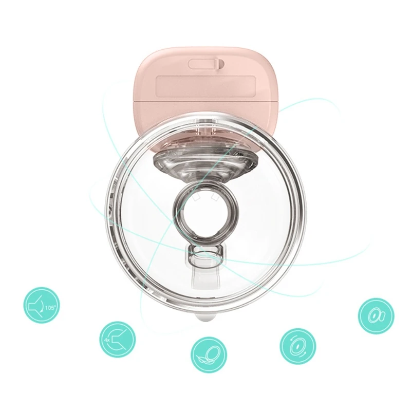 Extractor de leche el&eacute;ctrico, orde&ntilde;ador autom&aacute;tico, silencioso y port&aacute;til, manos libres-3